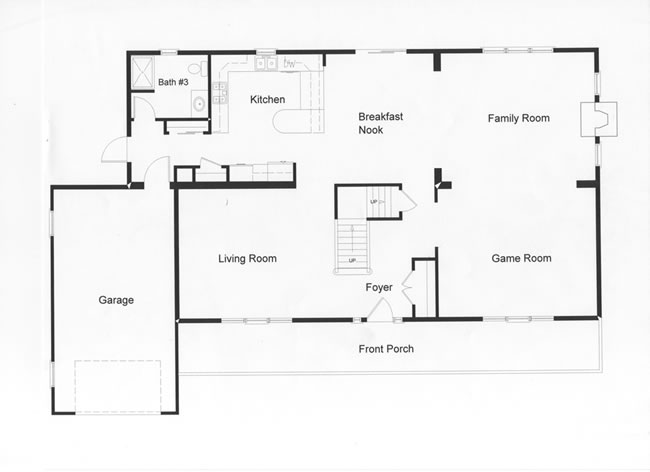 Open floor plan allows easy traffic flow.